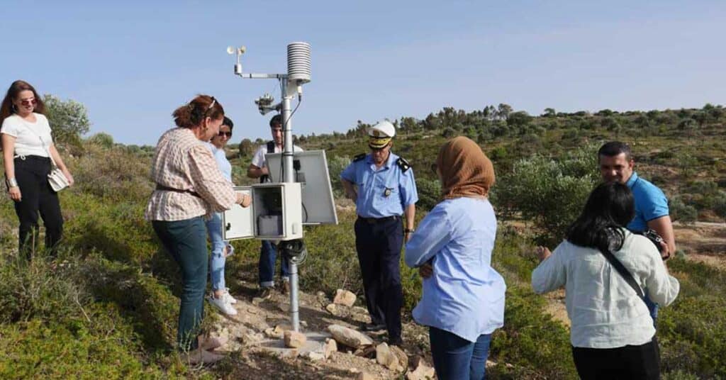 installation d'une station météo pour la prévention des incendies au GDASidi Amor