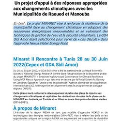 Minaret II Rencontre à Tunis 28 au 30 Juin 2022 (Cepex et GDA Sidi Amor)